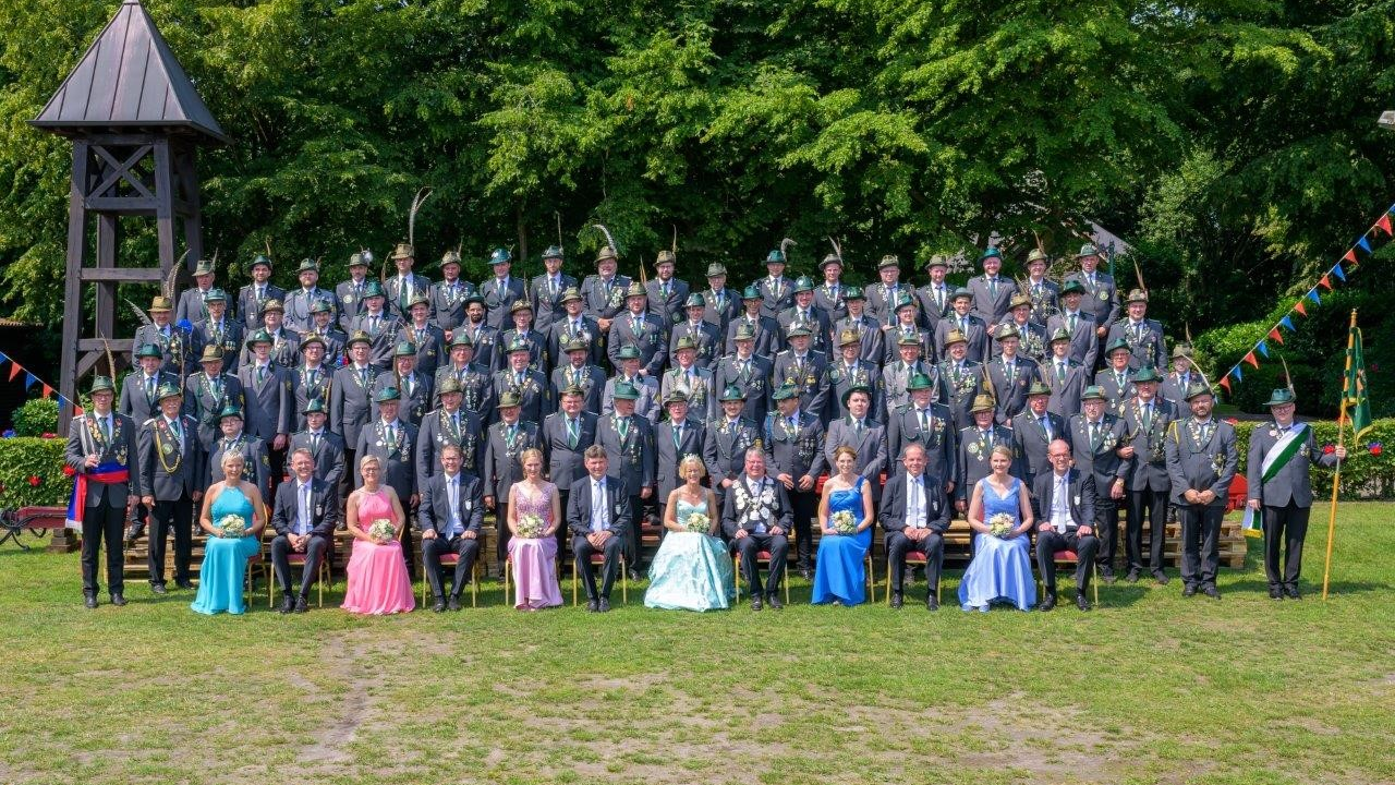 Gruppenbild 15. Kompanie Rießeler Jäger, Schützenverein Lohne